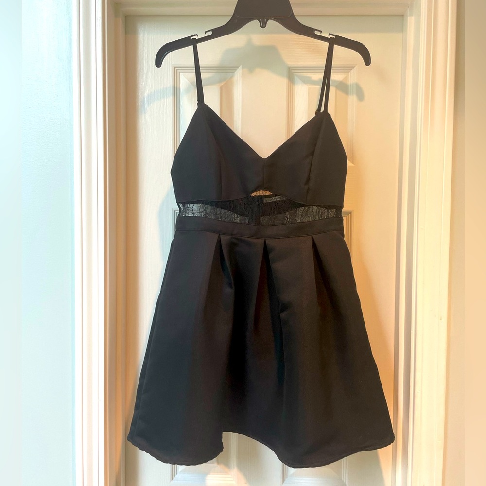 Black, lace, boutique party dress. Worn once, in excellent condition. LBD